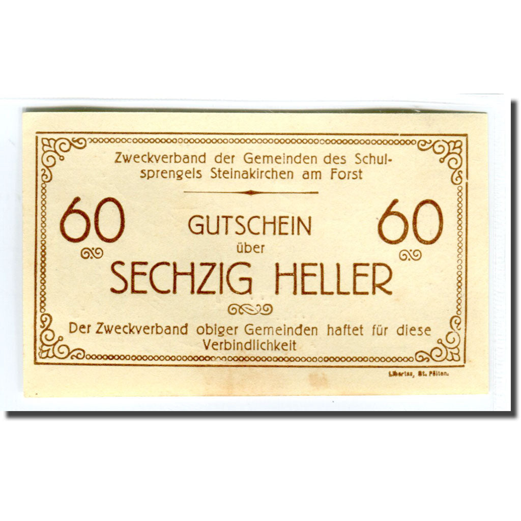 Banknote, Austria, Steinakirchen am Forst, Heller, personnage 2, 1920, UNC(63)