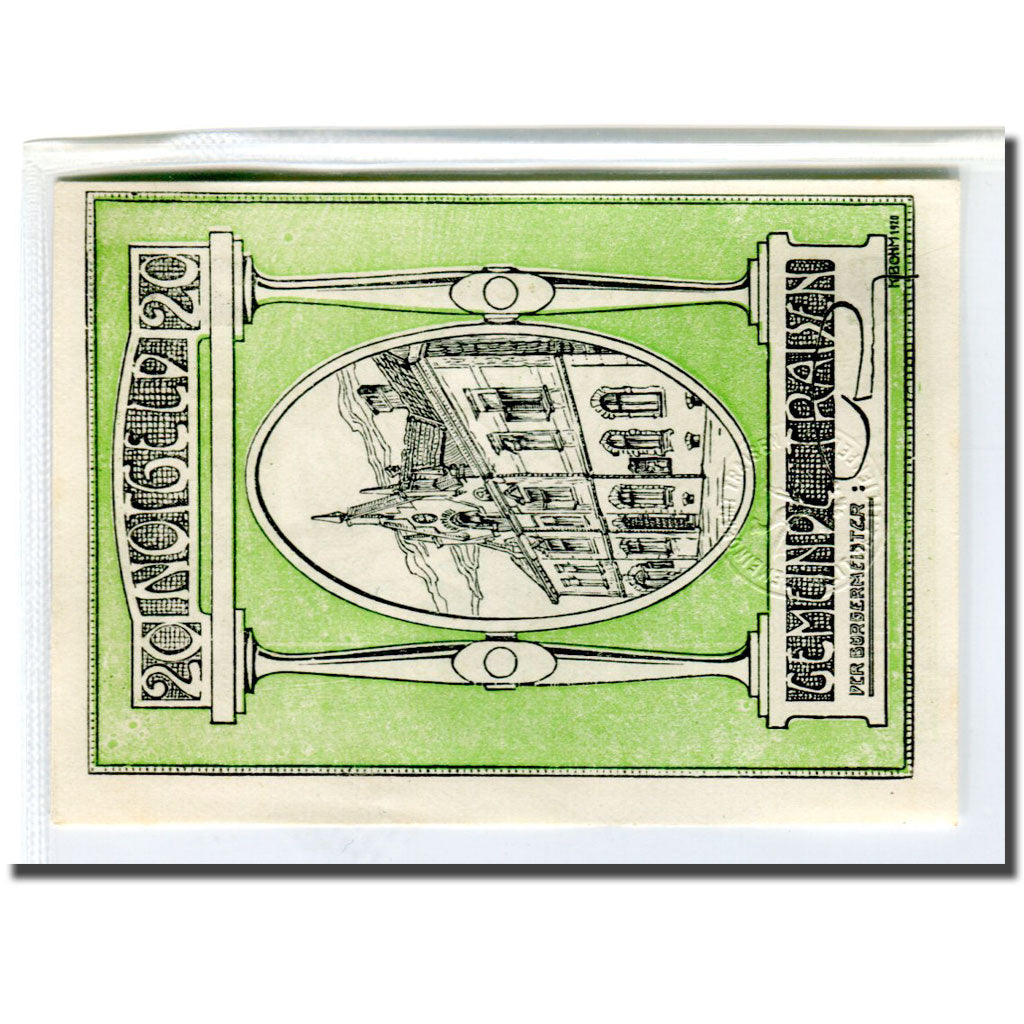 Banknote, Austria, Traisen, 20 Heller, batiment 2, UNC(63), Mehl:1076IIaF2