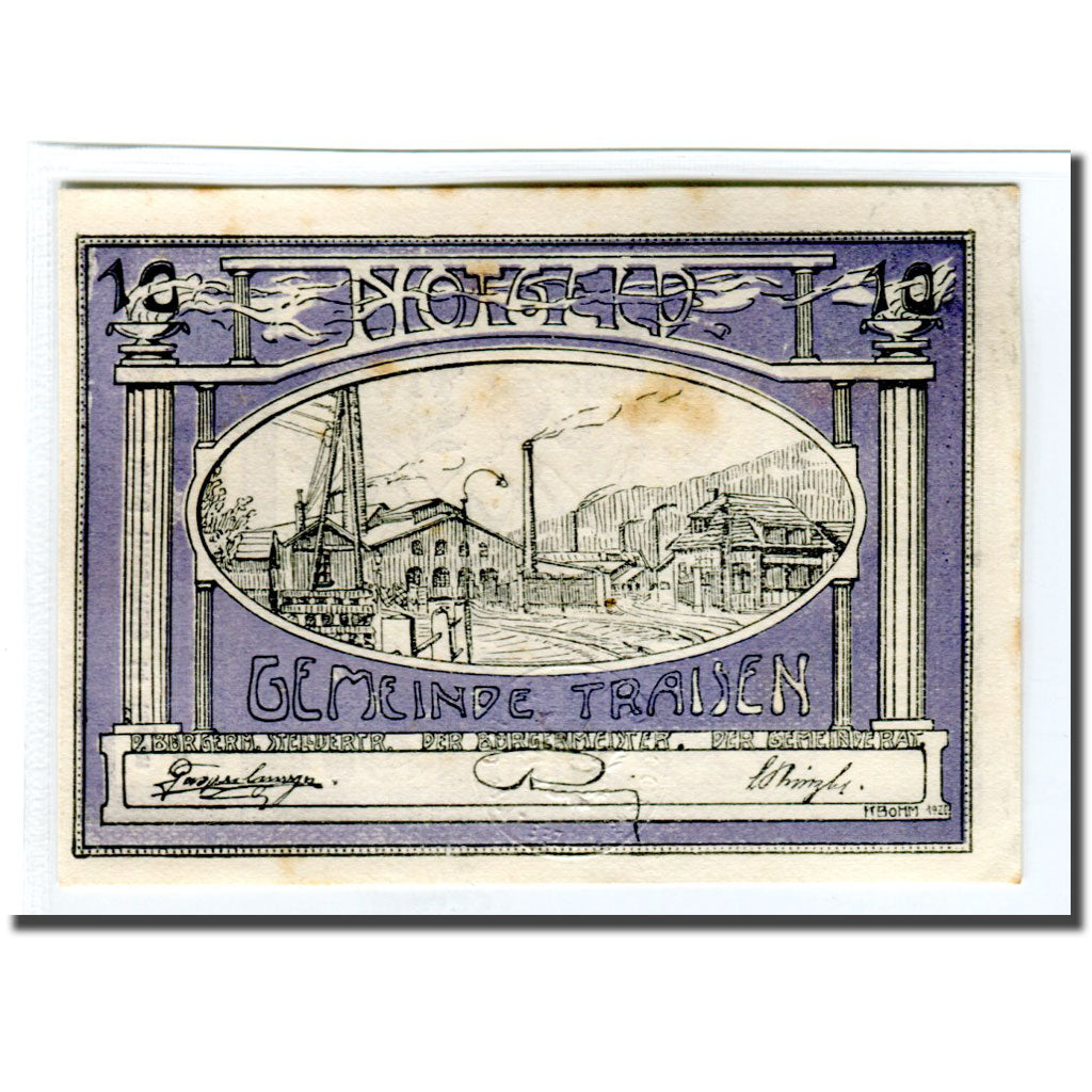 Banconote, Austria, Traisen, 10 Heller, Usine 2, SPL-, Mehl:1076IIc