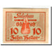 Banknote, Austria, Gaming, 10 Heller, Texte, 1920, 1920-12-31, UNC(63)