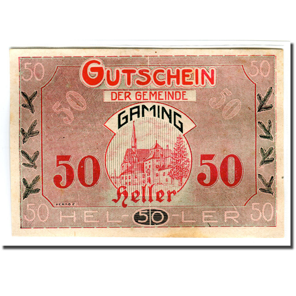 Banknote, Austria, Gaming, 50 Heller, Texte 2, 1920, 1920-12-31, UNC(63)