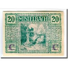 Banknote, Austria, Mistelbach, 20 Heller, paysage 1, 1920, UNC(63), Mehl:614c