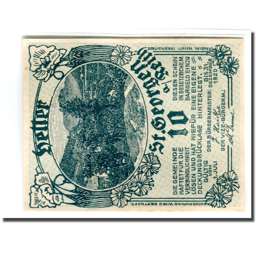 Banknote, Austria, St. Georgen am Reith N.Ö. Gemeinde, 10 Heller, N.D, 1920