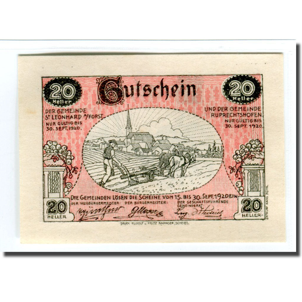 Biljet, Oostenrijk, St. Leonhard am Forst und Ruprechtshofen N.Ö. Gemeinden, 20