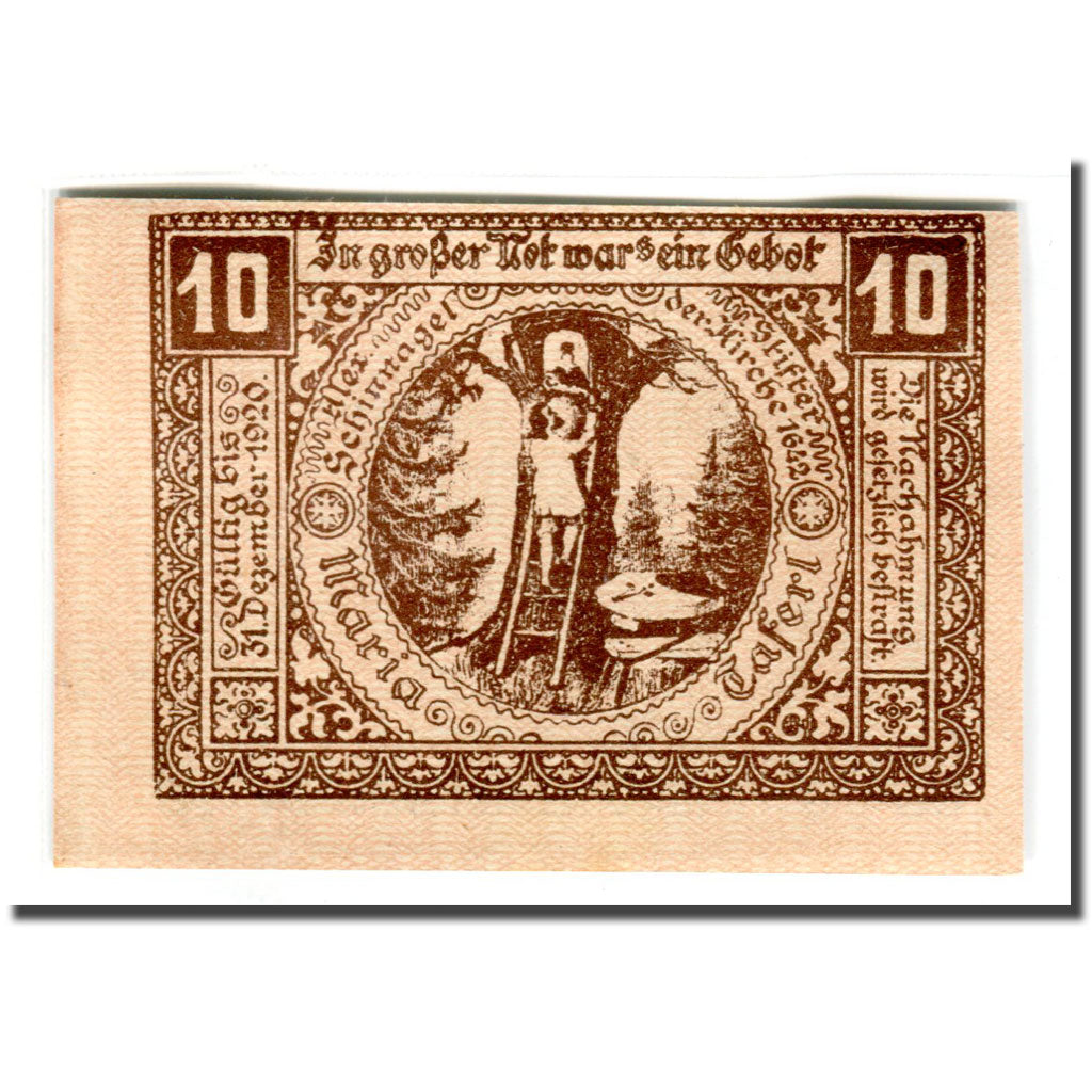 Biljet, Oostenrijk, Maria Taferl N.Ö Ortsgemeinde, 10 Heller, personnage, 1920
