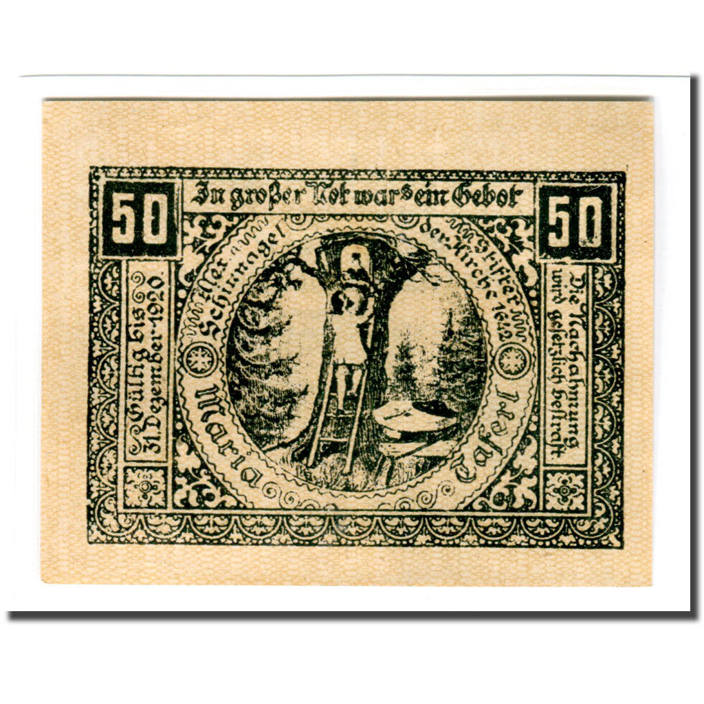 Banknote, Austria, Maria Taferl N.Ö Ortsgemeinde, 50 Heller, personnage 2