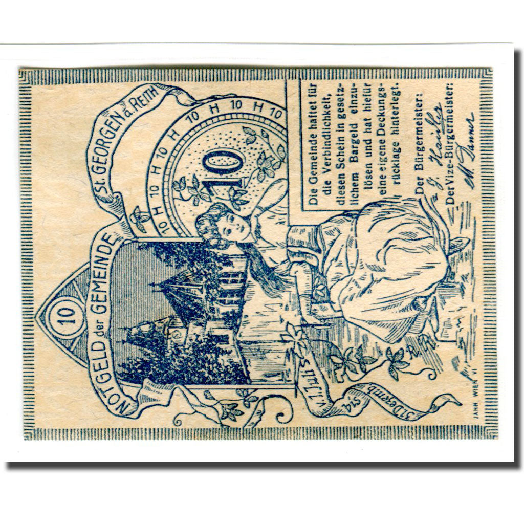 Banknote, Austria, St. Georgen am Reith N.Ö. Gemeinde, 10 Heller, N.D, UNC(63)