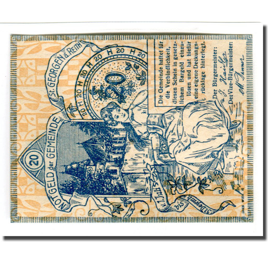 Banknote, Austria, St. Georgen am Reith N.Ö. Gemeinde, 20 Heller, N.D, UNC(63)