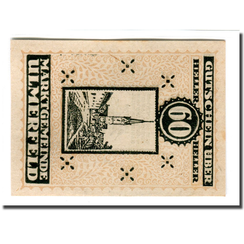 Banknote, Austria, Ulmerfeld, Heller, eglise 2, 1920, 1920-01-01, UNC(63)