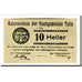 Banknote, Austria, Tulln N.Ö. Stadtgemeinde, 10 Heller, Texte, 1920, UNC(63)