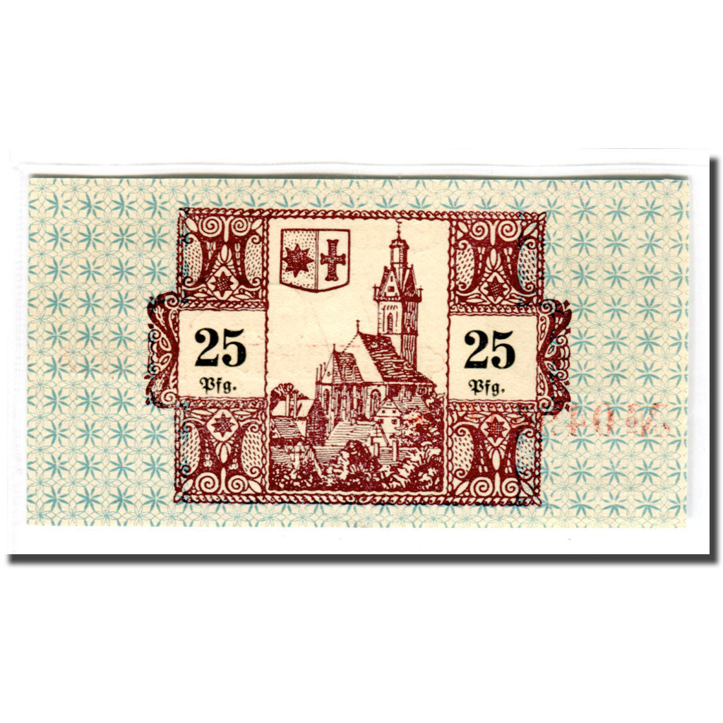 Banknote, Germany, Corbach Stadt, 25 Pfennig, Eglise, 1920, 1920-12-15, UNC(63)