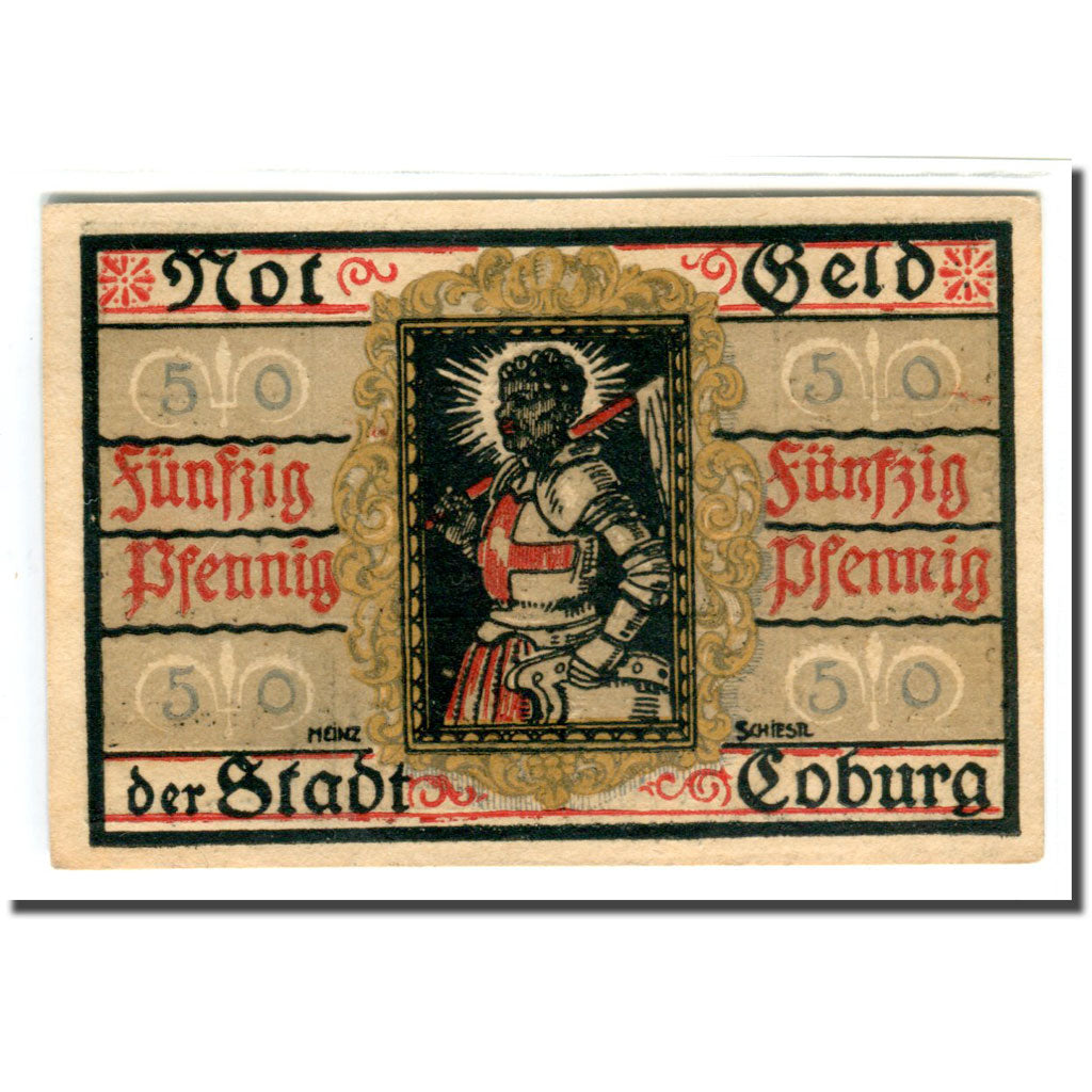 Banknote, Germany, Coburg, 50 Pfennig, paysage, 1919, UNC(63), Mehl:21.5a