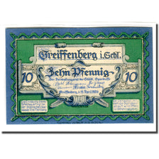 Banknote, Germany, Greiffenberg, 10 Pfennig, personnage, 1920, 1920-04-19
