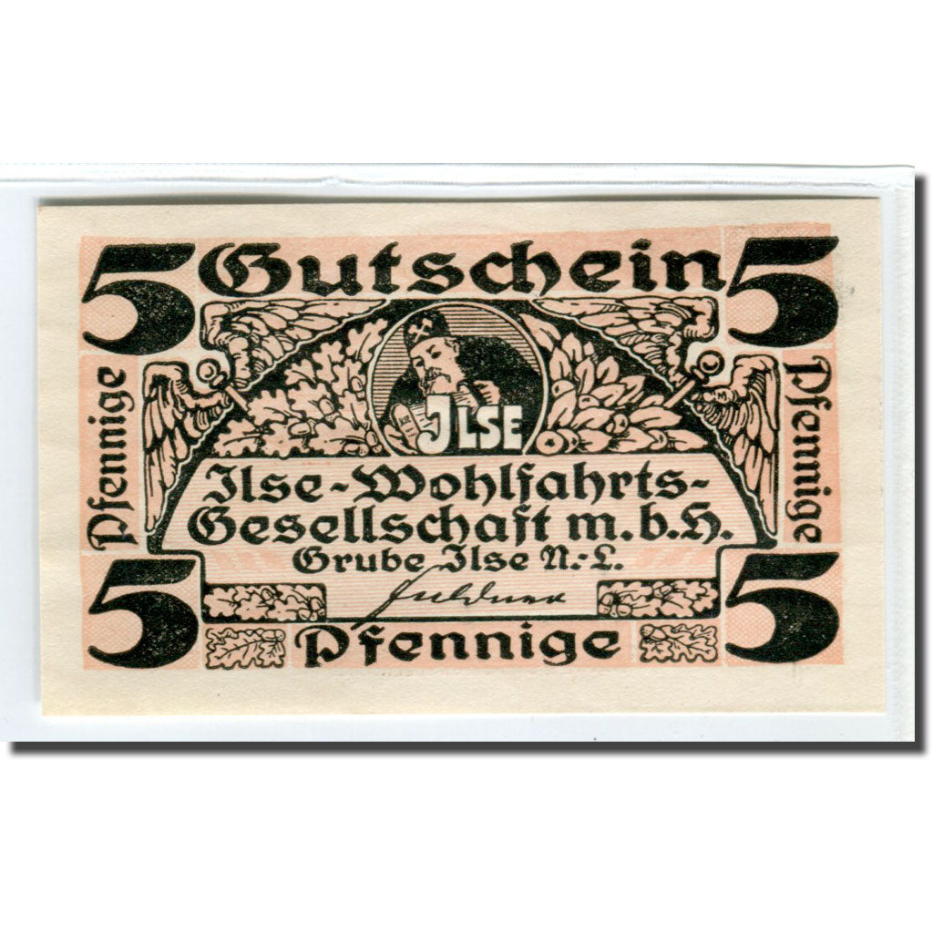 Banconote, Germania, Grube Ilse, 5 Pfennig, valeur faciale 1, 1917, SPL