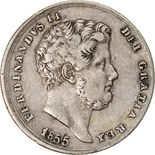 Munten, Italiaanse staten, NAPLES, Ferdinando II, 20 Grana, 1855, ZF, Zilver