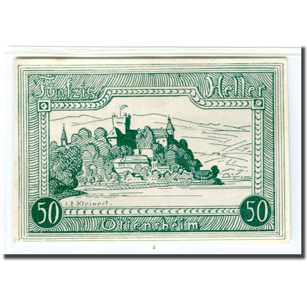Biljet, Oostenrijk, Ottensheim, 50 Heller, paysage 2, 1920, SPL, Mehl:717