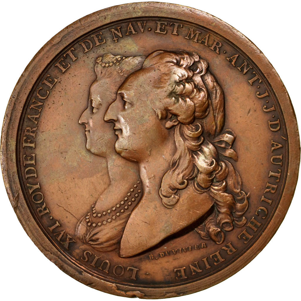 FRANCE, History, Louis XVI, Medal, AU(50-53), Duvivier, Bronze, 45, 47.30
