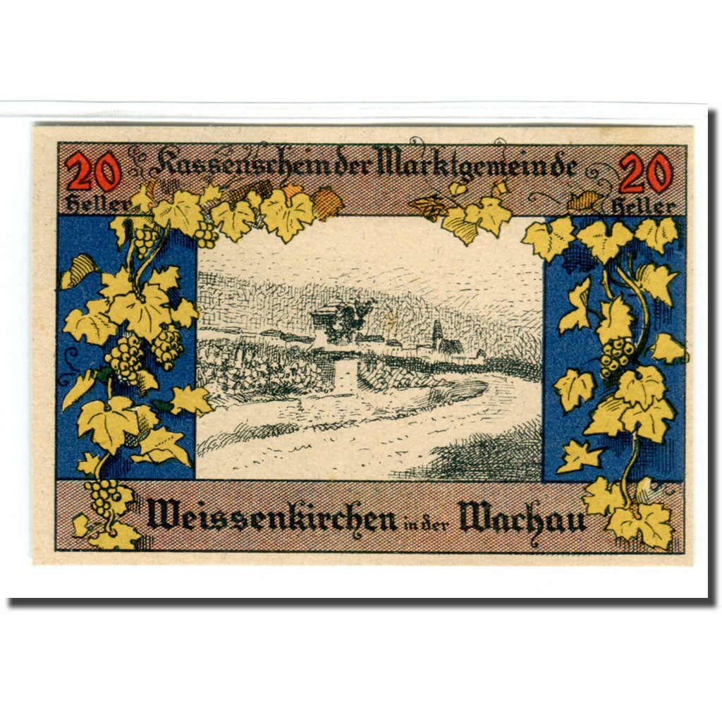Banknote, Austria, Weissenkirchen an der Donau, 20 Heller, texte 1, 1920