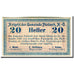 Geldschein, Österreich, Pürbach, 20 Heller, texte 1, 1920, UNZ-, Mehl:793I