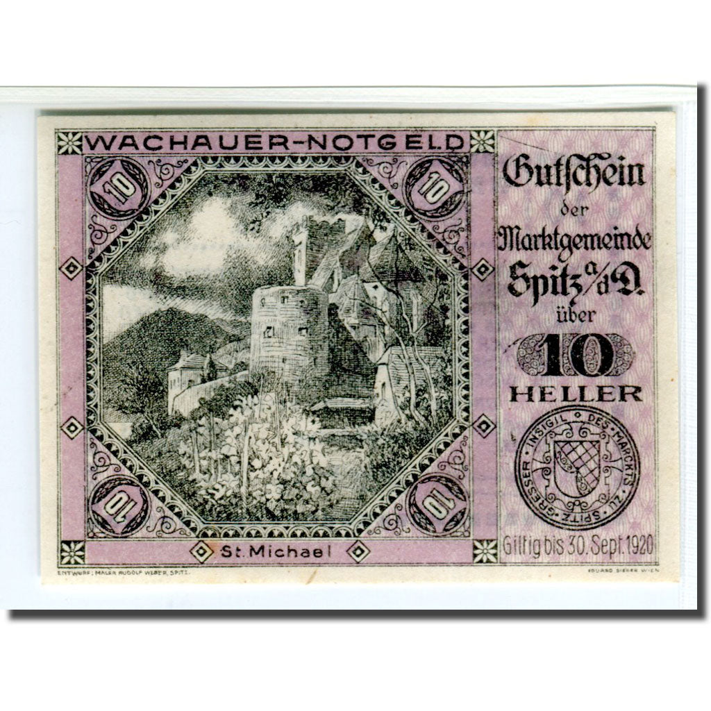 Biljet, Oostenrijk, Wachauer Notgeld St. Michael N.Ö. Gemeinde, 10 Heller