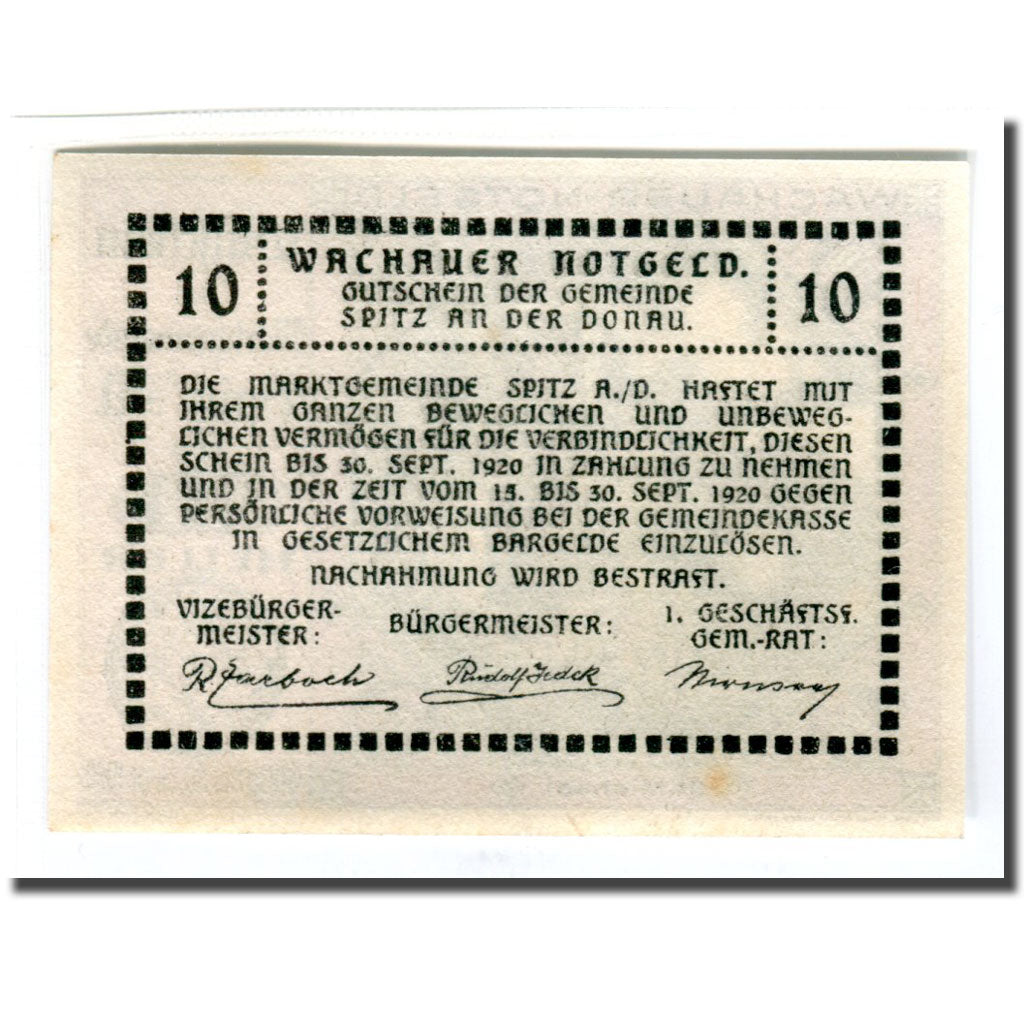 Biljet, Oostenrijk, Wachauer Notgeld St. Michael N.Ö. Gemeinde, 10 Heller