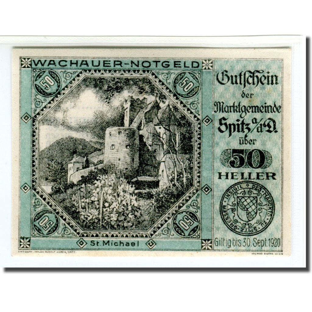 Biljet, Oostenrijk, Wachauer Notgeld St. Michael N.Ö. Gemeinde, 50 Heller