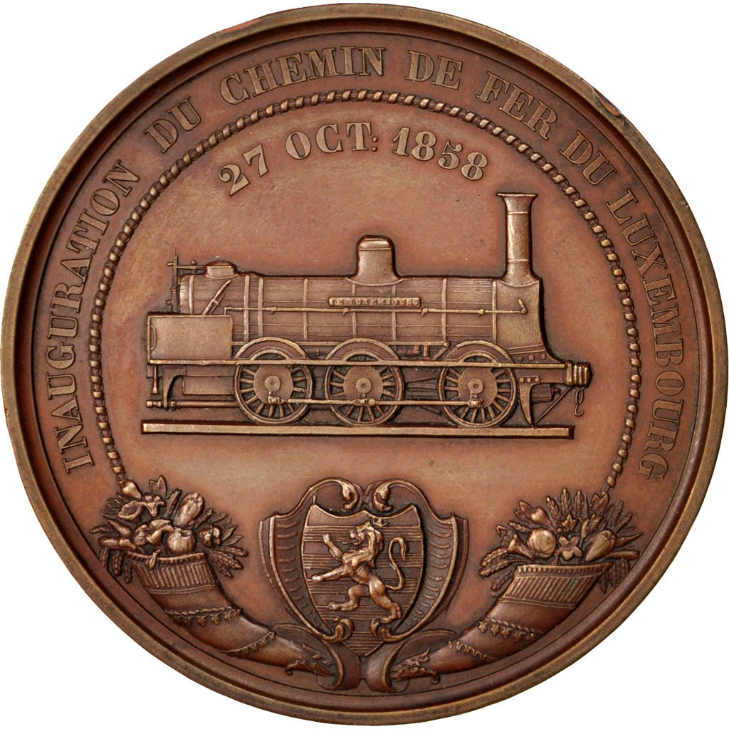 Lussemburgo, Medal, Railway, Wiener, SPL-, Bronzo, 58