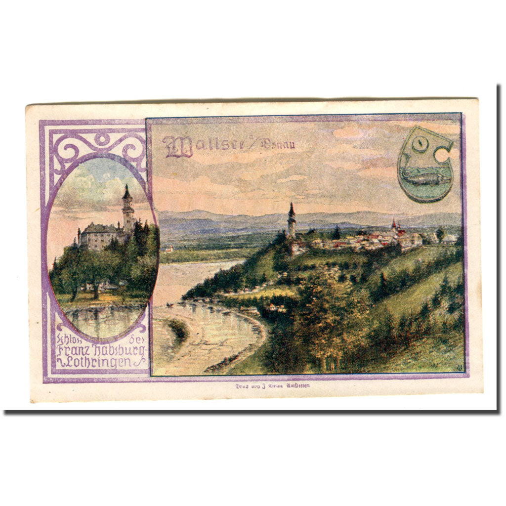 Banconote, Austria, Wallsee, 120 Heller, paysage, 1920, SPL, Mehl:1137II