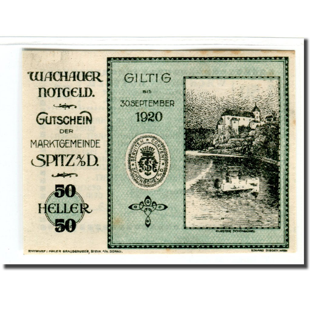 Geldschein, Österreich, Wachauer Notgeld Schönbühel N.Ö. Gemeinde, 50