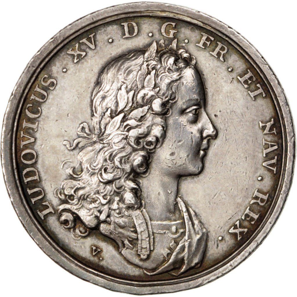 FRANCE, History, Louis XV, Medal, AU(50-53), Silver, 37, 19.90