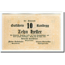 Biljet, Oostenrijk, Randegg N.Ö. Gemeinde, 10 Heller, texte 1, 1921, SPL