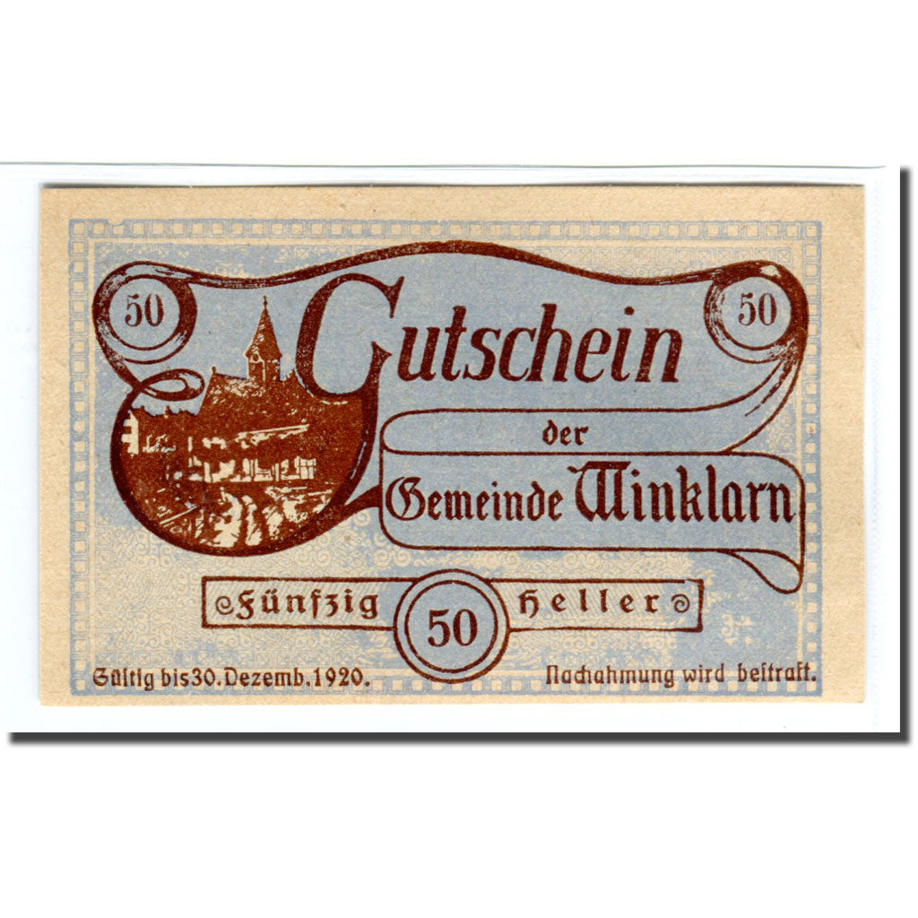 Banknot, Austria, Winklarn, 50 Heller, valeur faciale 2, 1920, 1920-04-12