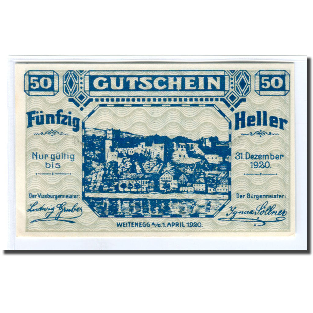 Billete, Austria, Weitenegg A/D, 50 Heller, paysage 2, 1920, 1920-04-01, SC