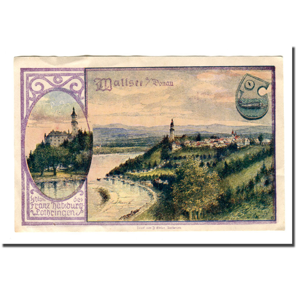 Geldschein, Österreich, Wallsee, 120 Heller, paysage, 1920, UNZ-, Mehl:1137II