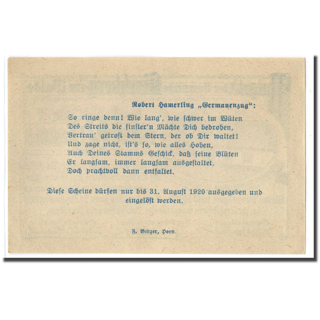 Billete, Austria, Kirchberg Am Walde N.Ö. Gemeinde, 20 Heller, Texte, 1920, SC