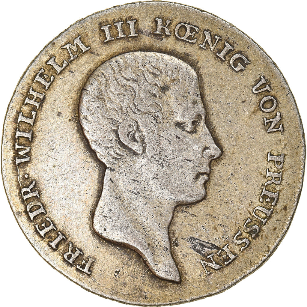 Monnaie, Etats allemands, PRUSSIA, Friedrich Wilhelm III, 1/6 Thaler, 1813