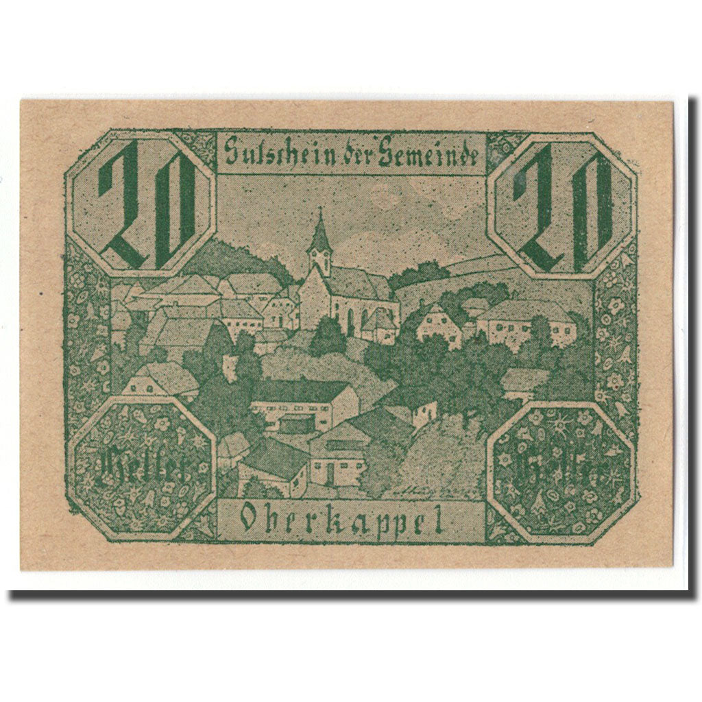 Banknote, Austria, Oberkappel O.Ö. Gemeinde, 20 Heller, texte 1, 1920, UNC(63)