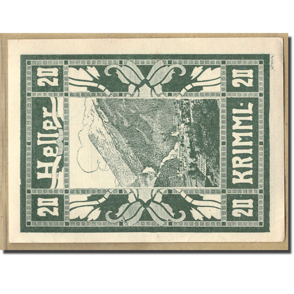 Billet, Autriche, Krimml Sbg. Gemeinde, 20 Heller, paysage, 1920, SPL, Mehl:483c
