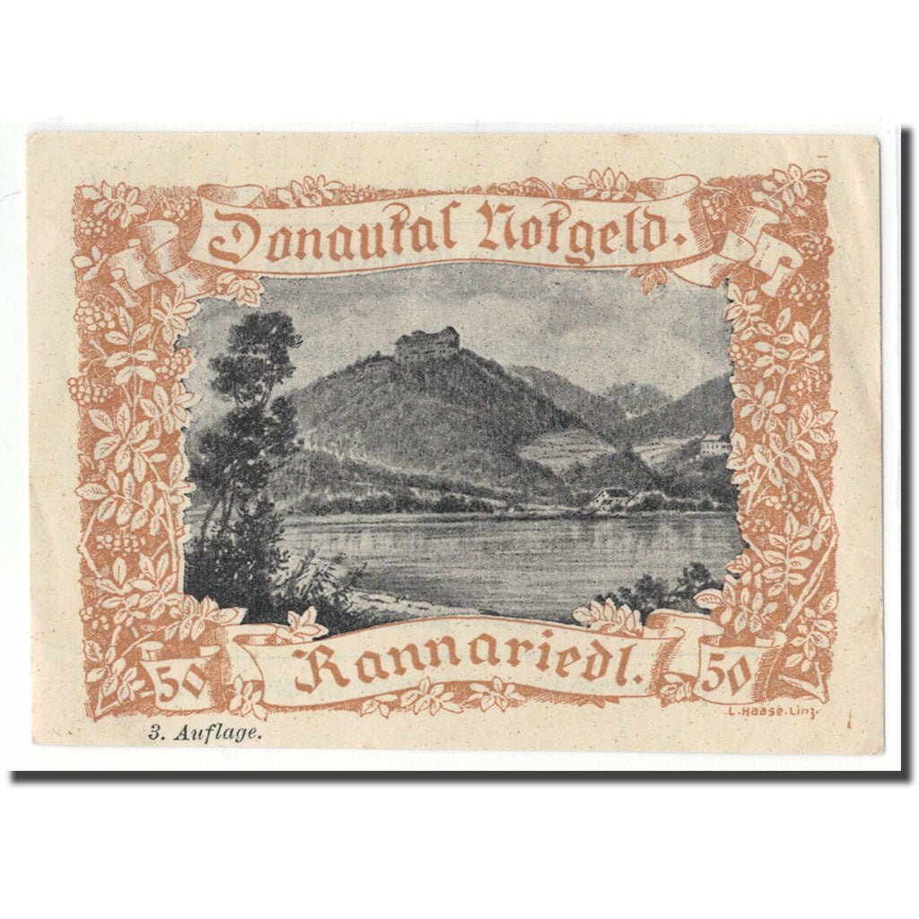 Banknote, Austria, Donautalnotgeld O.Ö. der Gemeinden, 50 Heller, Texte