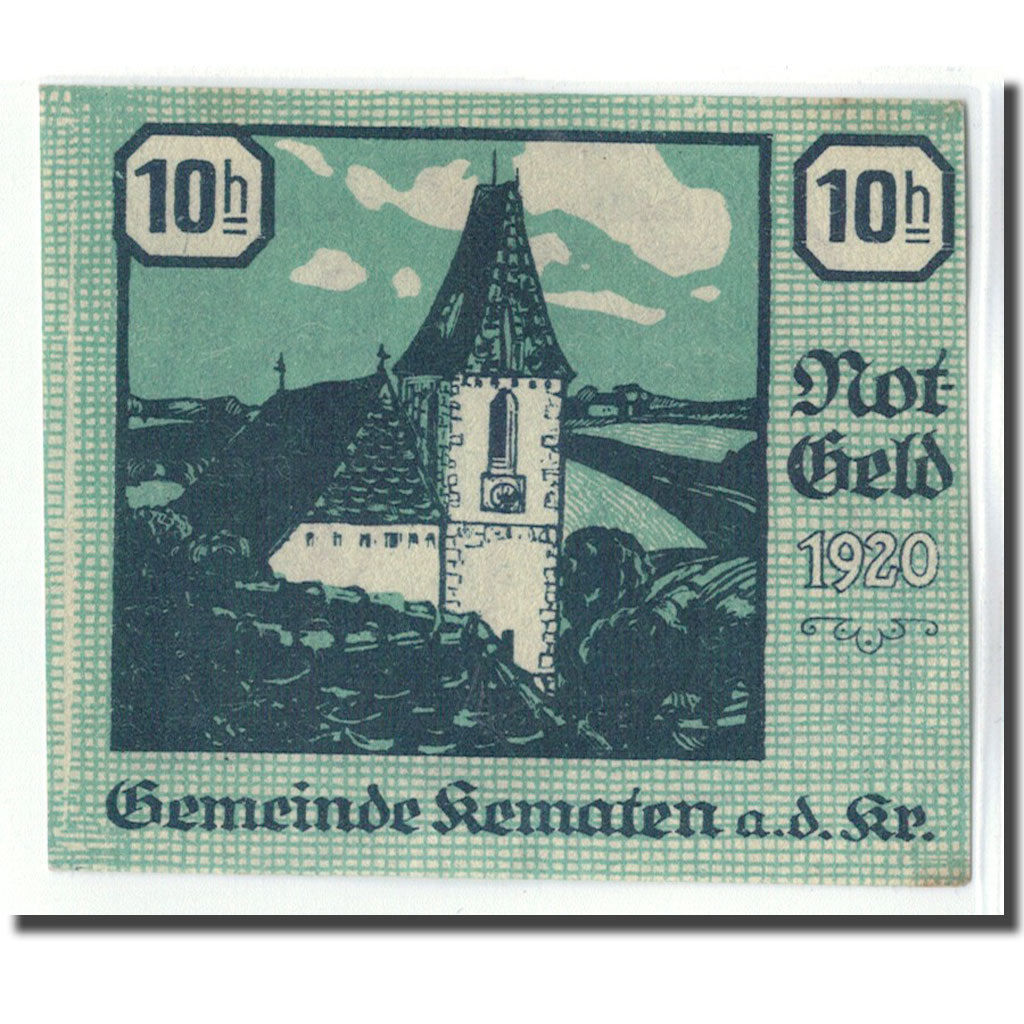 Billete, Austria, Kematen an der Krems, 10 Heller, personnage, 1920, SC