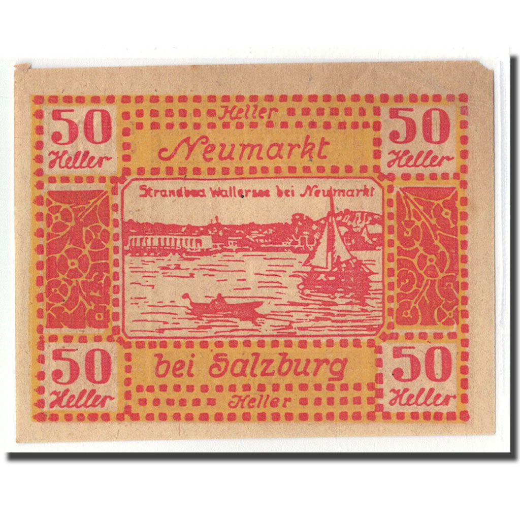 Banconote, Austria, Neumarkt Bei Salzburg Sbg. Gemeinde, 50 Heller, village 1