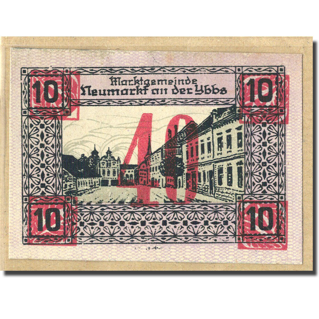 Banconote, Austria, Neumarkt an der Ybbs N.Ö. Marktgemeinde, 10 Heller