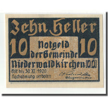 Banknote, Austria, Niederwaldkirchen O.Ö. Gemeinde, 10 Heller, Batiment, 1920