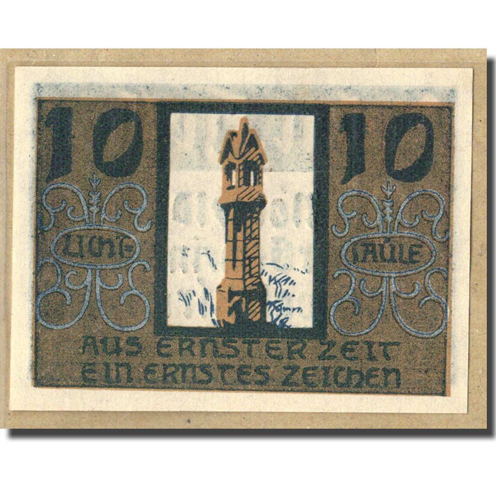 Banknote, Austria, Niederwaldkirchen O.Ö. Gemeinde, 10 Heller, Batiment, 1920