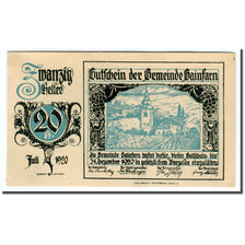 Banknote, Austria, Gainfarn, 20 Heller, Blason 1, 1920, 1920-05-26, UNC(63)