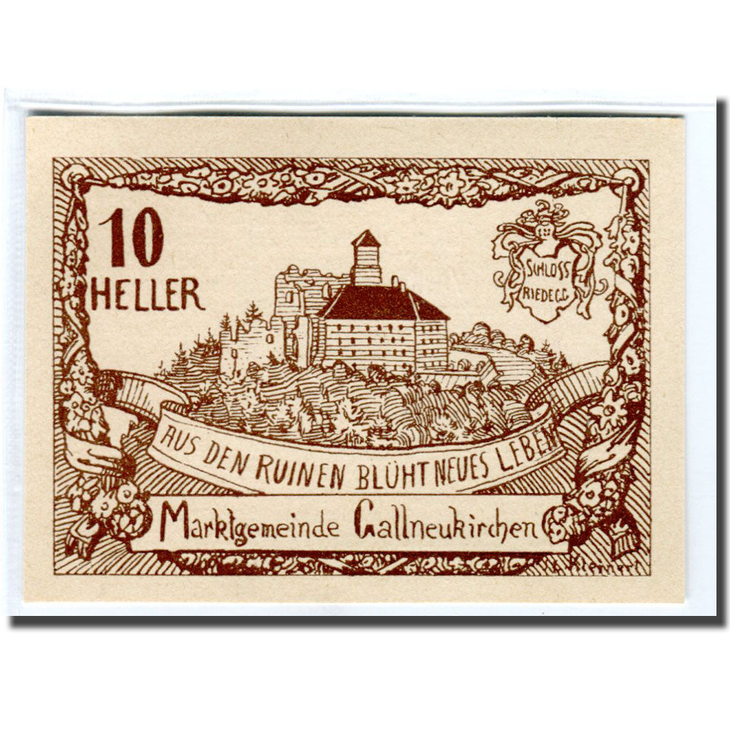 Banconote, Austria, Gallneukirchen, 10 Heller, paysage, 1920, 1920-04-24, SPL