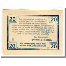 Banconote, Austria, Gallneukirchen, 20 Heller, paysage 1, 1920, 1920-04-24, SPL