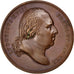 FRANCE, Politics, Society, War, Louis XVIII, Medal, AU(50-53), Andrieu, Bronze,.