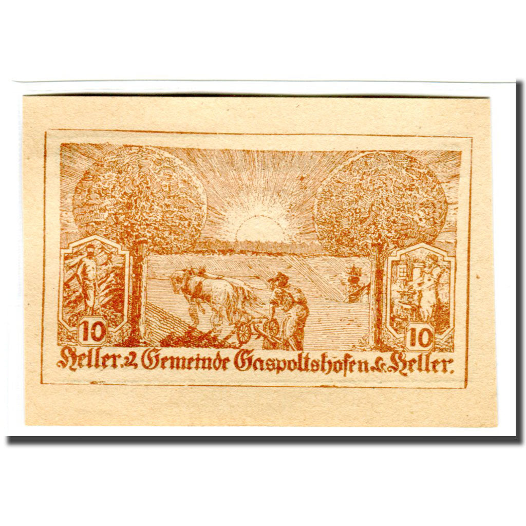 Billet, Autriche, Gaspoltshofen, 10 Heller, paysage 2, 1920, 1920-04-24, SPL