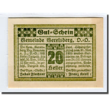 Banconote, Austria, Geretsberg O.Ö. Gemeinde, 20 Heller, valeur faciale 1